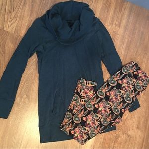 Lularoe T&C leggings with mossimo tunic